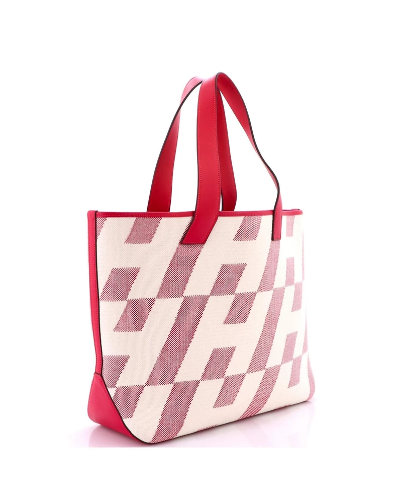 Pre-Owned Hermes 40 Cabas H en Biais Tote Canvas with Leather