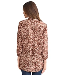 Jones New York Women's V-Neck Pull On Tunic Top