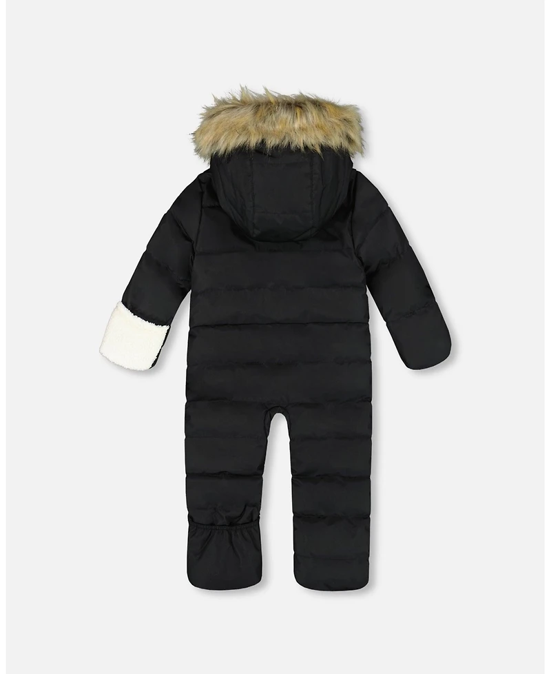 Deux par Baby Unisex One-Piece Snug Snowsuit Designed for Car Seat Black - Baby|Toddler