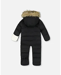 Deux par Baby Unisex One-Piece Snug Snowsuit Designed for Car Seat Black - Baby|Toddler