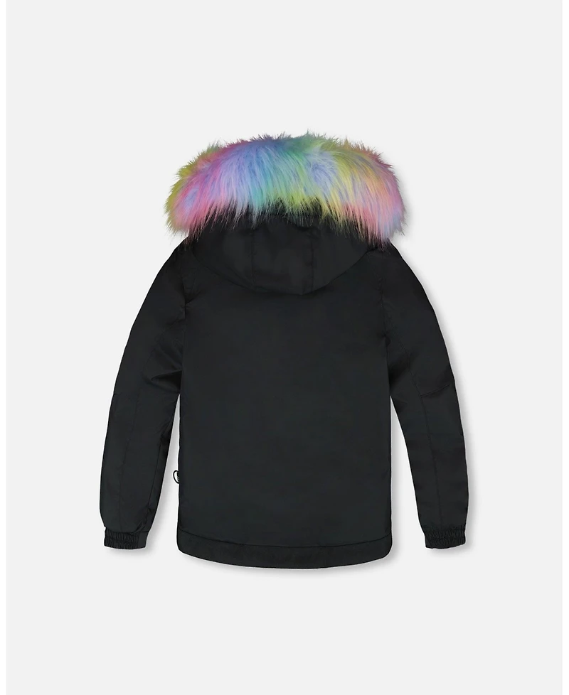 Deux par Girl Two-Piece Play Snowsuit Rainbow Leopard
