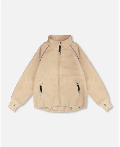 Deux par Kids Unisex Mid-Layer Teknik Jacket Beige