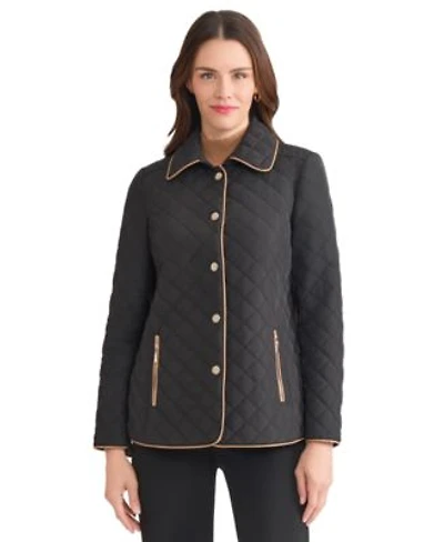 Jones New York Womens Quilted Snap Front Long Sleeve Jacket Pxs Xl
