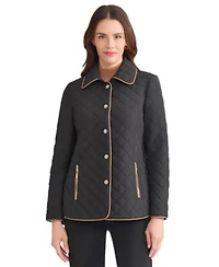 Jones New York Womens Quilted Snap Front Long Sleeve Jacket Pxs Xl