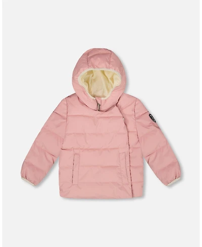 Deux par Girl Compressible Winter Puffy Coat Designed for Car Seat Dusty Pink - Toddler|Child
