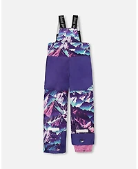 Deux par Girl Two-Piece Teknik Snowsuit Purple Mountain Print - Child