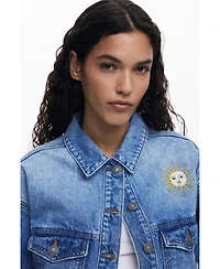 Desigual Women's Denim jacket with oriental embroidery
