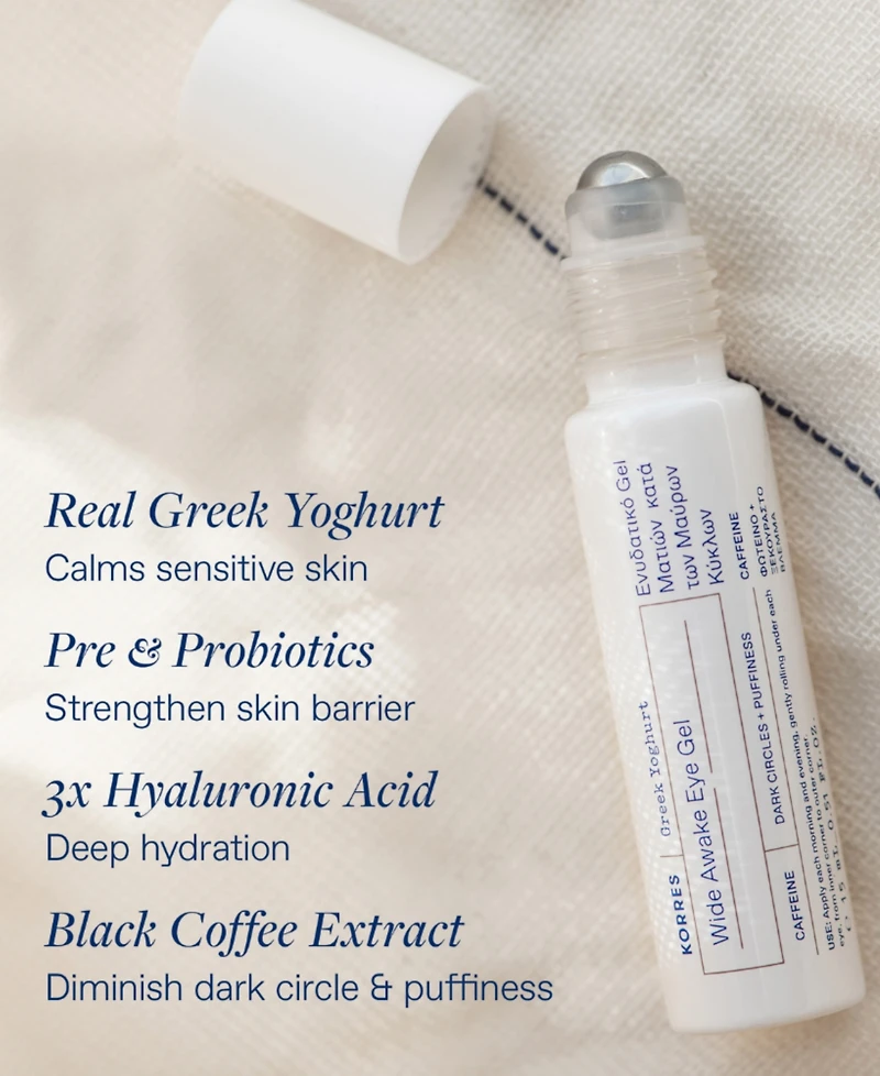 Korres Greek Yoghurt Wide Awake Eye Gel, 15 ml