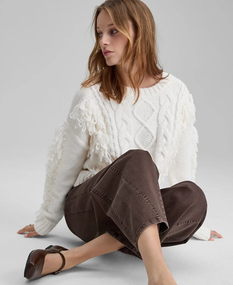 And Now This Petite Cord Barrel High-Rise Pants, Macy's Exclusive