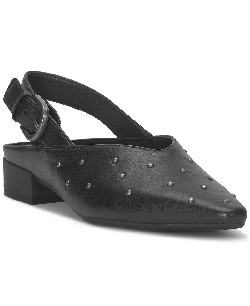Lucky Brand Women's Brigeet Studded Slingback Low Block-Heel Mules