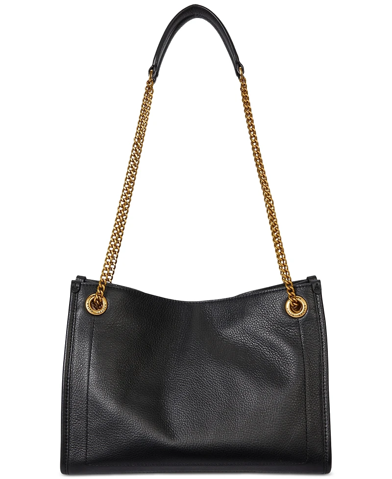 Lauren Ralph Bradley Small Pebbled Leather Tote Bag