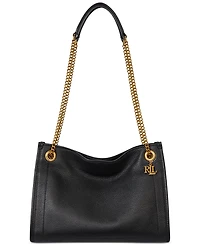 Lauren Ralph Bradley Small Pebbled Leather Tote Bag