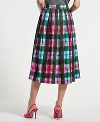 Isaac Mizrahi Women's Sateen Midi Full Skirt