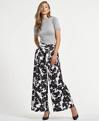 Isaac Mizrahi Women's Belted Palazzo Pants