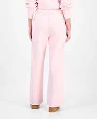Planet Heart Juniors' Wide-Leg Fleece Sweatpants