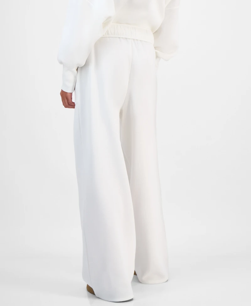 Planet Heart Juniors' Wide-Leg Fleece Sweatpants