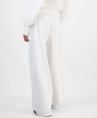 Planet Heart Juniors' Wide-Leg Fleece Sweatpants