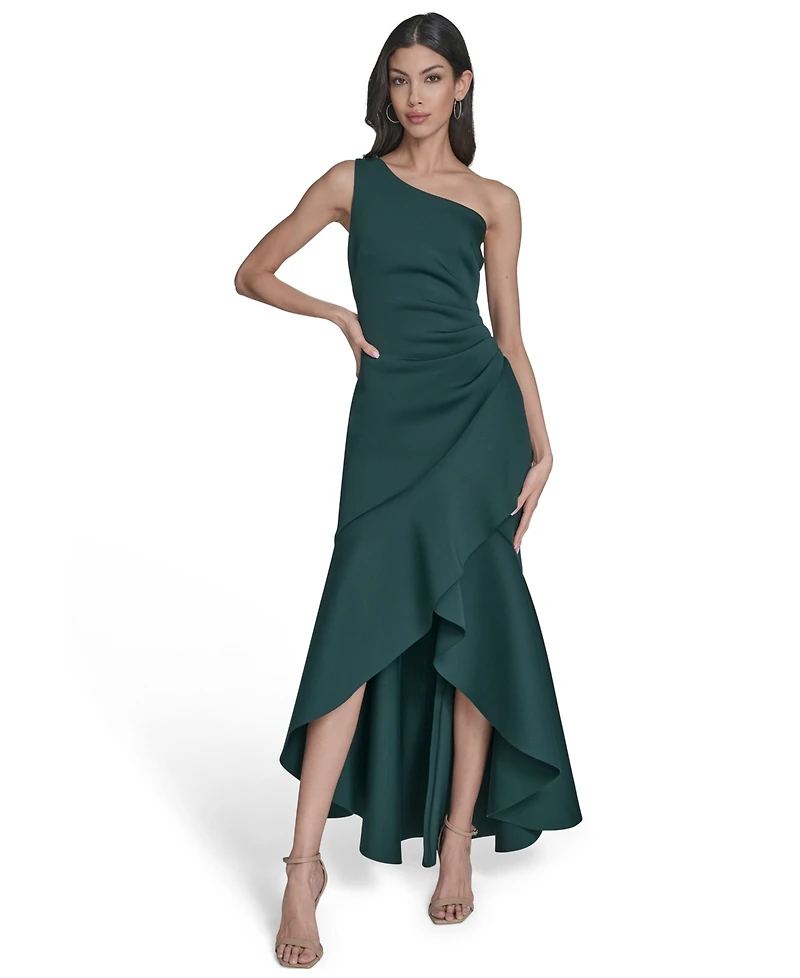 Eliza J Women's One-Shoulder High-Low Hem Sleeveless Gown