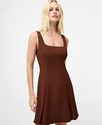 French Connection Women's Square-Neck Pleated Mini Dress