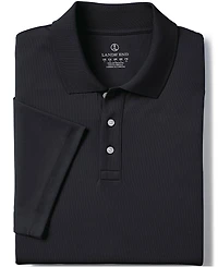Lands' End Men's School Uniform Short Sleeve Solid Active Polo Shirt