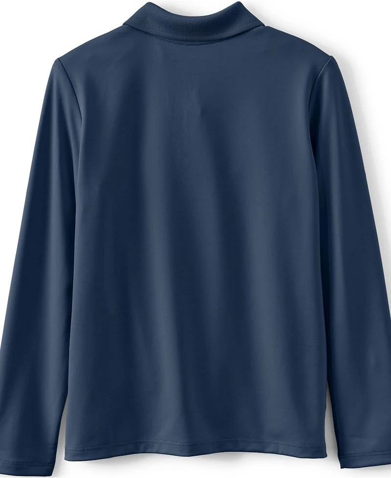 Lands' End Girls Long Sleeve Feminine Fit Rapid Dry Polo Shirt