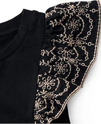 Lands' End Women's Embroidered Ruffle Tank Top