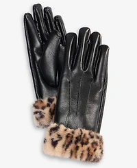 I.n.c. International Concepts Animal Printed Faux Fur Cuff Gloves, Macy's Exclusive