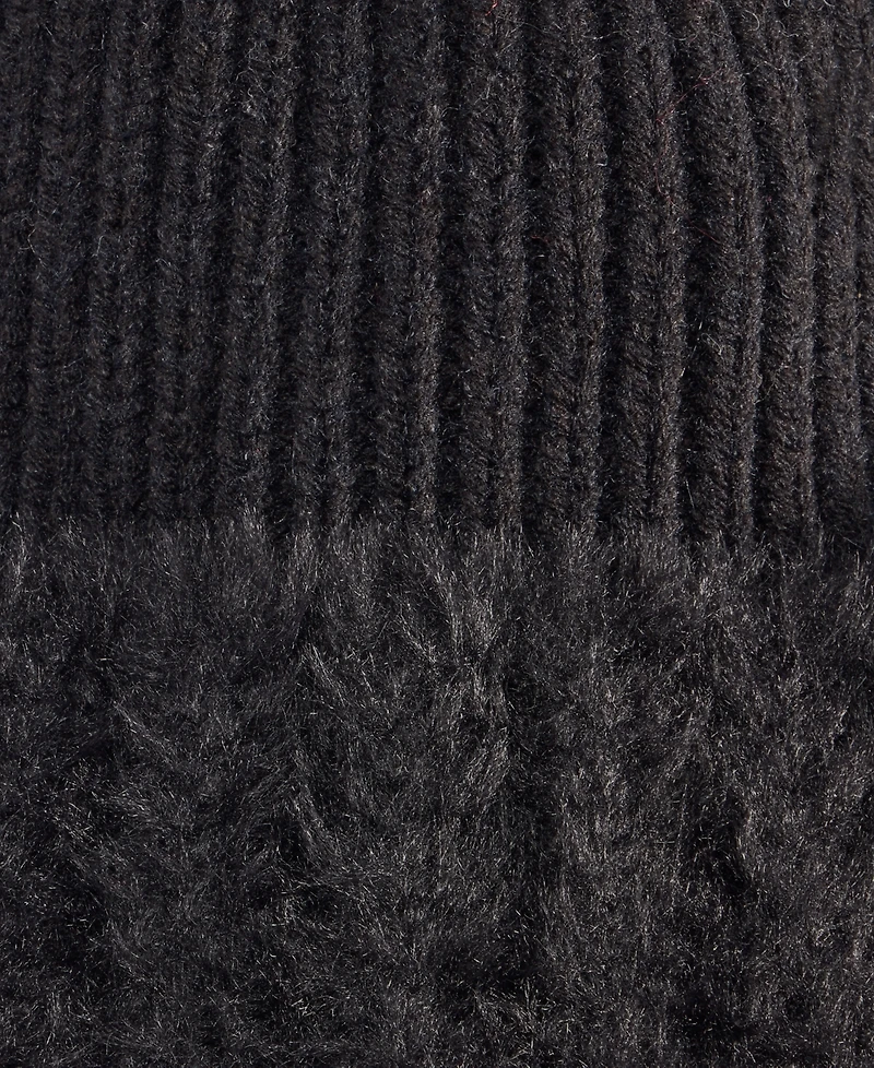 I.n.c. International Concepts Faux Fur Cuff Ribbed Knit Beanie, Macy's Exclusive