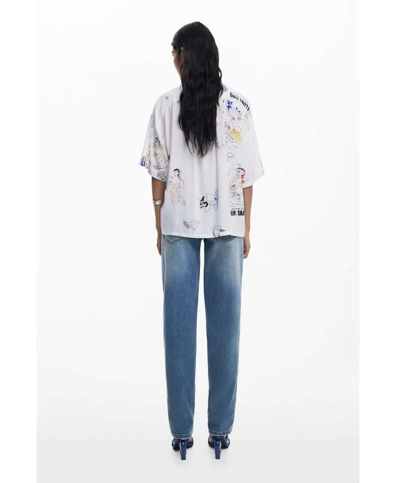 Desigual Women's Short-sleeve shirt faces