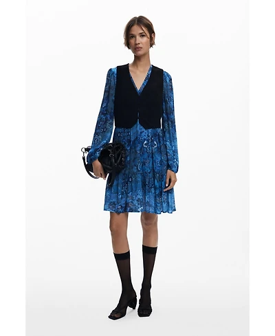 Desigual Women's 2-in-1 vest dress