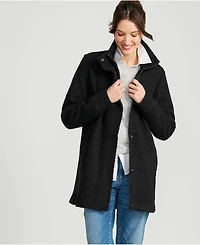 Lands' End Women's Boucle Fleece Coat