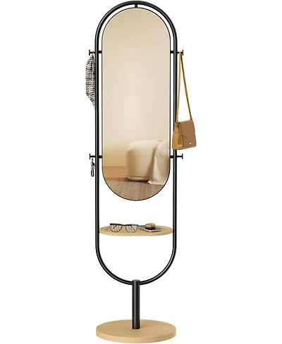 Songmics Home Standing Body Mirror with Hooks