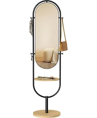 Songmics Home Standing Body Mirror with Hooks