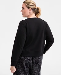 Id Ideology Plus Relaxed Crewneck Fleece Sweatshirt, Macy's Exclusive