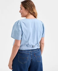 Levi's Plus Moxie Cotton Denim Blouse