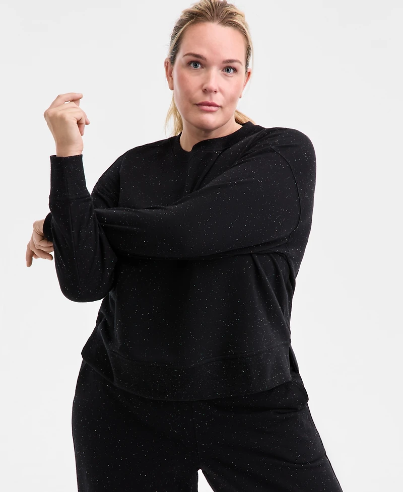 Id Ideology Plus Fleece Crewneck Sweatshirt, Macy's Exclusive