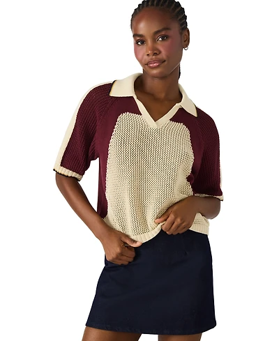 Steve Madden Women's Axon Short Sleeve Sweater