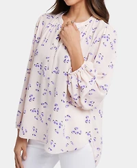 Nydj Women's Puff Sleeve Popover Top