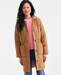 Style & Co Women's Quilted Hooded Jacket, Macy's Exclusive