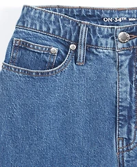 On 34th Women's Wide-Leg Released-Hem Jeans, Macy's Exclusive
