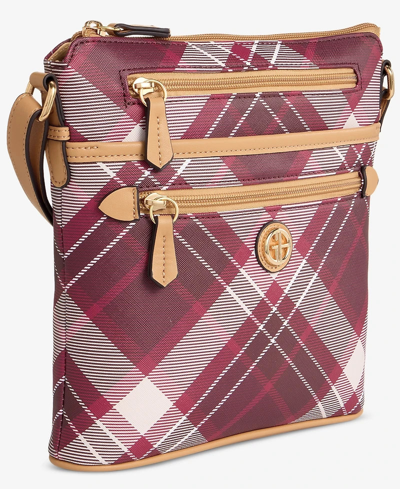 Giani Bernini Plaid North South Crossbody Bag, Macy's Exclusive