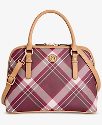 Giani Bernini Plaid Dome Satchel Bag, Macy's Exclusive