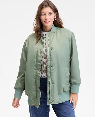On 34th Women's Oversized Bomber Jacket, Macy's Exclusive