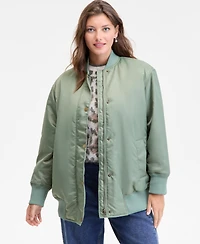 On 34th Women's Oversized Bomber Jacket, Macy's Exclusive