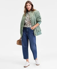On 34th Women's Oversized Bomber Jacket, Macy's Exclusive