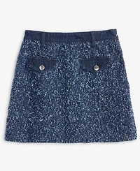 On 34th Women's Denim-Trim Tweed Mini Skirt, Macy's Exclusive