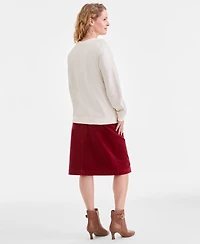 Style & Co Petite Broderie Anglaise Sweatshirt, Macy's Exclusive
