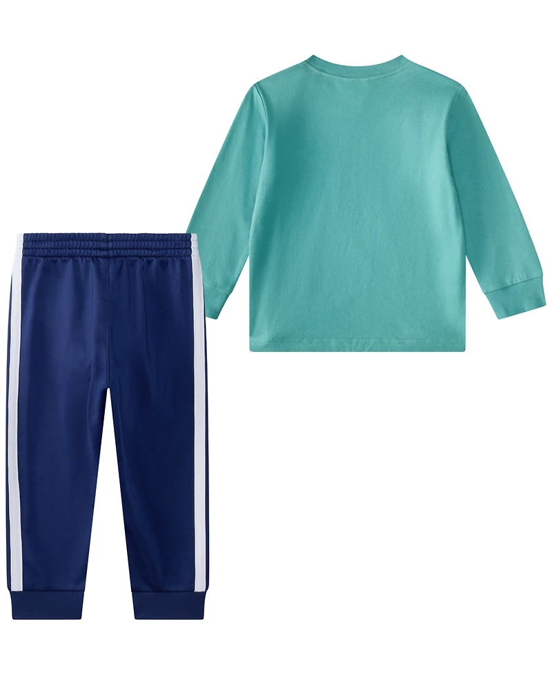 adidas Baby Boys 2-Piece Long Sleeve Graphic T-Shirt and Jogger Pants Set