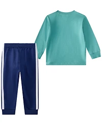 adidas Baby Boys 2-Piece Long Sleeve Graphic T-Shirt and Jogger Pants Set