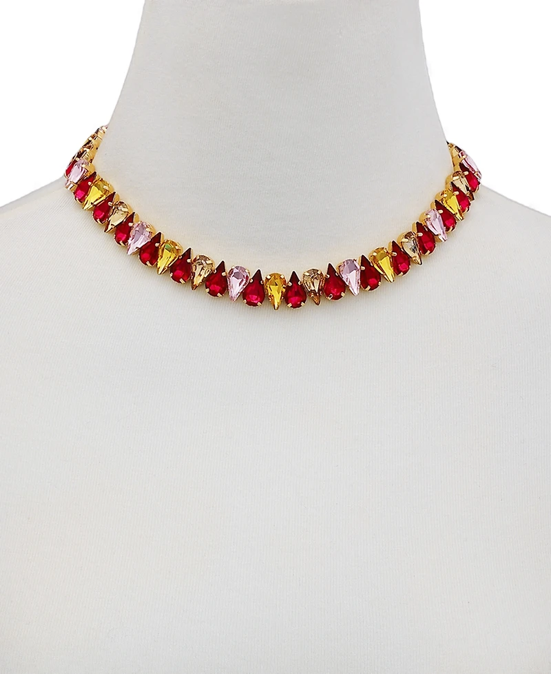 Guess Faceted Crystal Collar Necklace